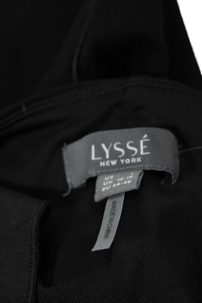 Lysse Women Ankle Cropped Black Pants Plus Size L