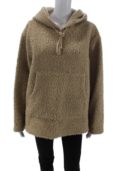 Zara Women Brown Pullover Crew Neck Long Sleeve Viscose-Acrylic Size S
