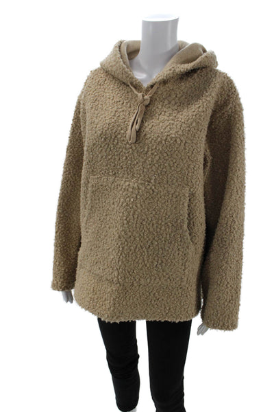 Zara Women Brown Pullover Crew Neck Long Sleeve Viscose-Acrylic Size S