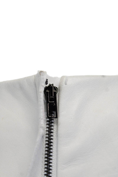 Reed Krakoff Womens Sheath Dress White Sleeveless Crew Neck Size 8