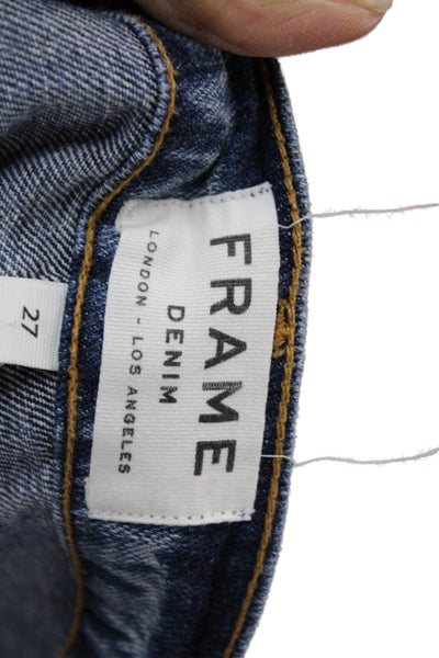Frame Denim Womens Boyfriend Ankle Jeans Dark Blue Size 27