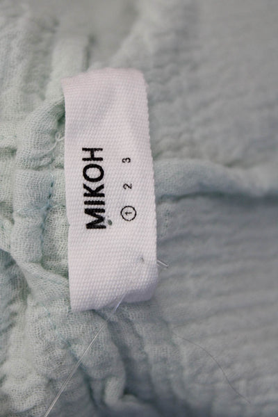 Mikoh Women Light Blue V-Neck Sleeveless Jumpsuit 100% Cotton Size 1