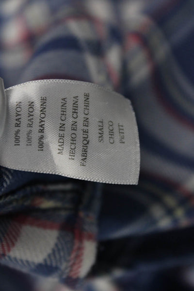 Rails Women Plaid Collared Button-Up Long Sleeve Viscose Top Size S