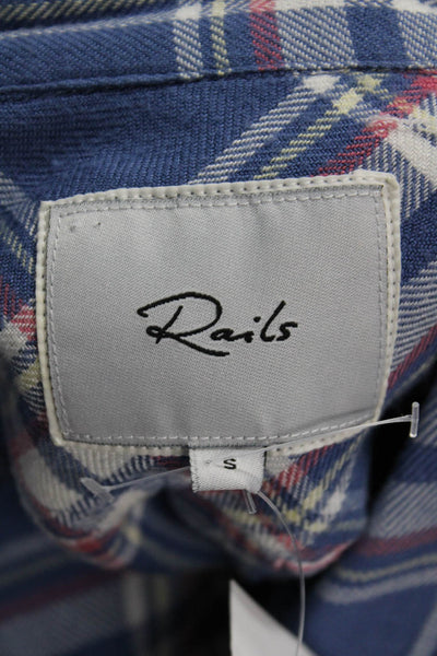 Rails Women Plaid Collared Button-Up Long Sleeve Viscose Top Size S