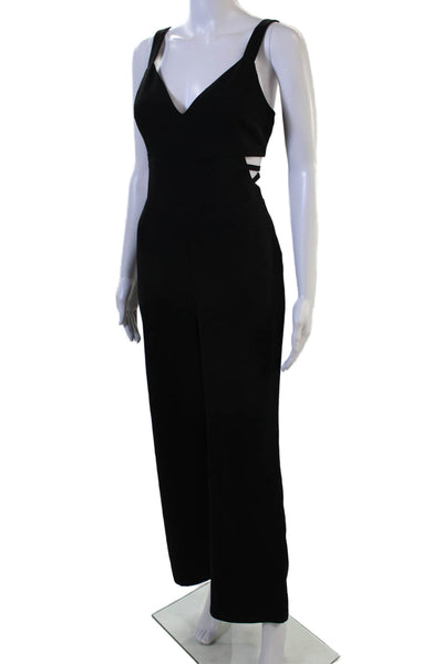 Adelyn Rae Women V-Neck Sleeveless Black Jumpsuit Size S