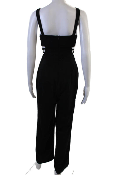 Adelyn Rae Women V-Neck Sleeveless Black Jumpsuit Size S