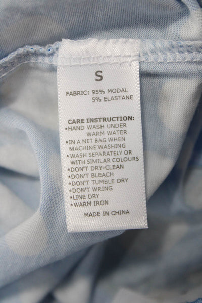 Stripe & Stare Womens Polka Dot Elastic Waist Sleepwear Shorts Blue Size S