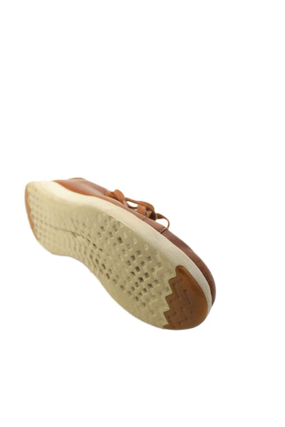 Cole Haan Mens Leather Lace Up Low Top Fashion Sneakers Brown Size 8.5