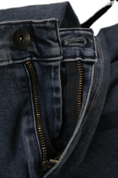 Paige Mens Dark Blue Straight Jeans High Rise Button Fly Size 34