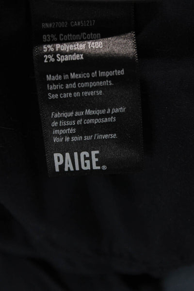 Paige Mens Dark Blue Straight Jeans High Rise Button Fly Size 34