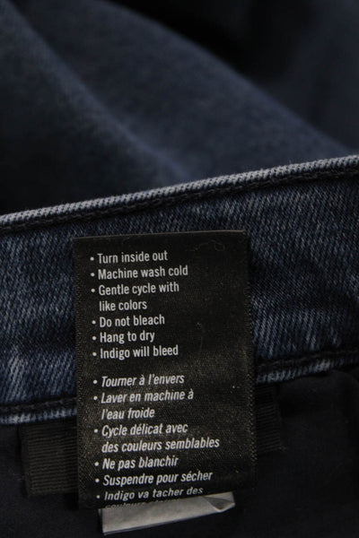 Paige Mens Dark Blue Straight Jeans High Rise Button Fly Size 34