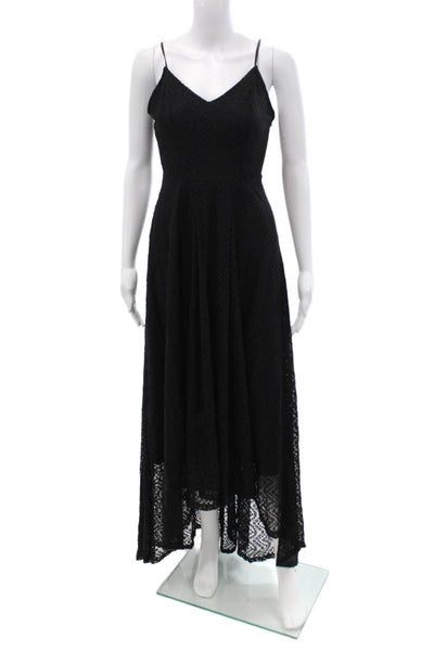 Ali & Jay Womens Black V-Neck Maxi Slip Dress Sleeveless Size S