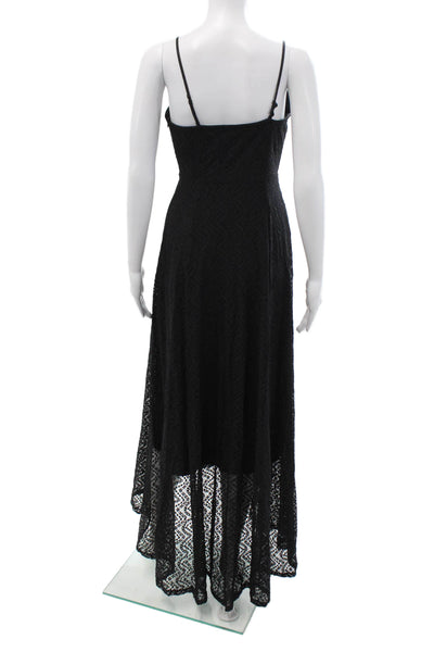 Ali & Jay Womens Black V-Neck Maxi Slip Dress Sleeveless Size S