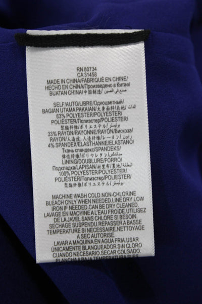 BCBG Max Azria Women Sheath Dress Blue Zip Knee Length Size 2