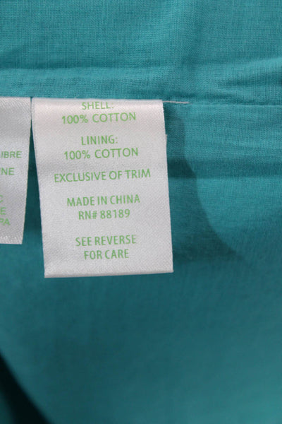 Lilly Pulitzer Womens Blue Cotton V-Neck Sleeveless Shift Dress Size 2