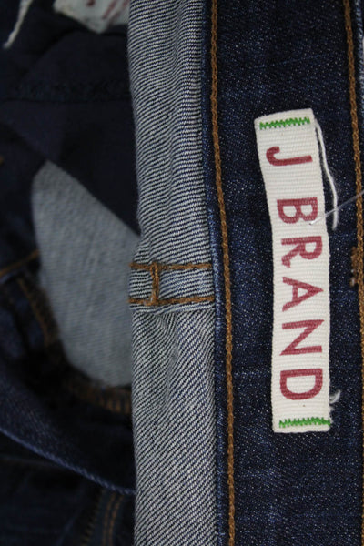 J Brand Women Ankle Skinny Jeans Dark Blue Button Size 25