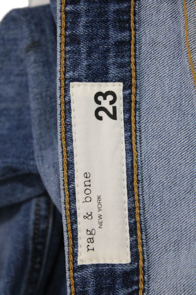 Rag & Bone, Womens Ankle Cropped Dark Blue Jeans Low Rise Petite Size 23