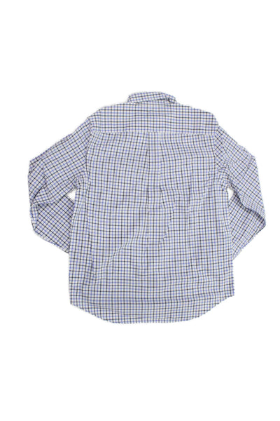 Polo Ralph Lauren Boys Cotton Striped Collared Button-Down Shirt White Size L