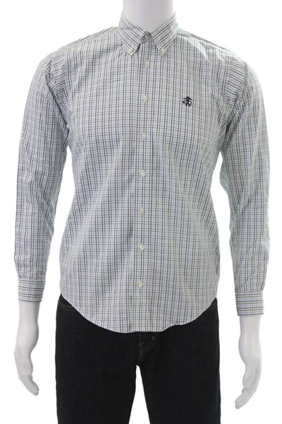Brooks Brothers Red Fleece Boys Striped Collared Button-Down Shirt White Size L