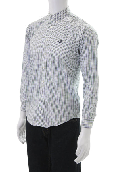 Brooks Brothers Red Fleece Boys Striped Collared Button-Down Shirt White Size L
