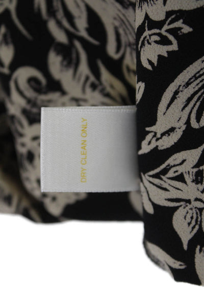 Brooks Brothers Women Black Floral A-Line Maxi Skirt 100% Polyester Size 10