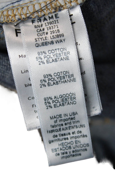 Frame Denim Womens Ankle Skinny Jeans Dark Blue Low Rise Size 26