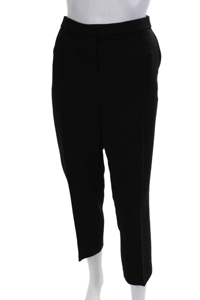 Theory Women Black Ankle Cropped Dress Pants Size 10
