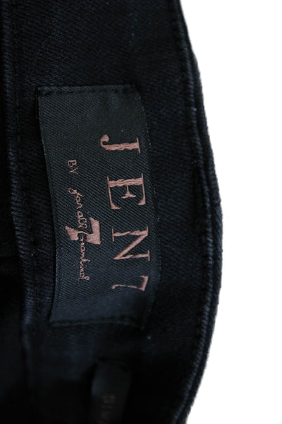 7 For All Mankind Women Black High Rise Pants 29 Inseam Size 10