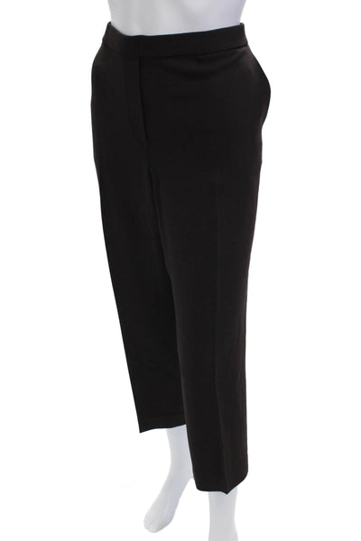 Theory Women Ankle Cropped Dress Pants Black Size 12