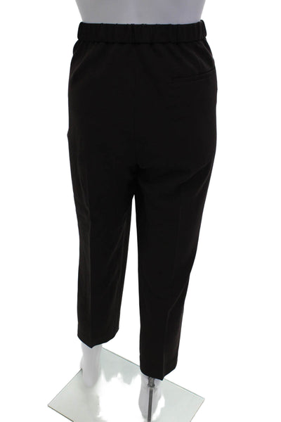 Theory Women Ankle Cropped Dress Pants Black Size 12