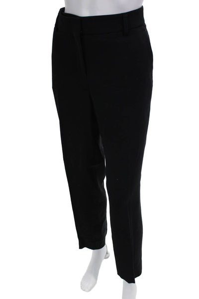 Incotex Unisex Dress Pants Black Viscose Wool Size S