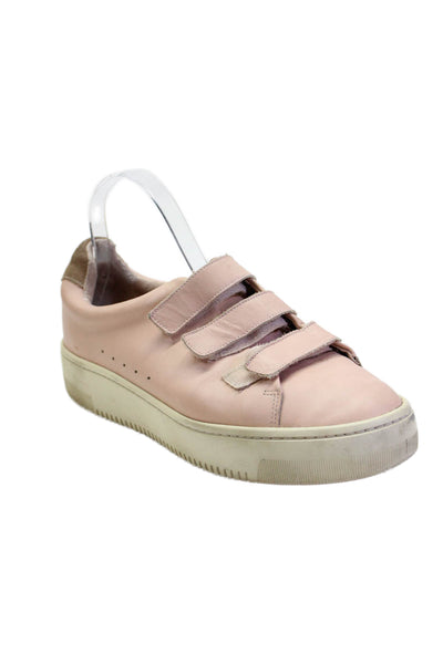 Sandro Womens Textured Lined Strappy Sneakers Pink Size EUR 40