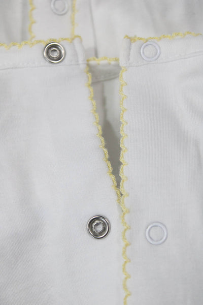 Kissy Kissy Unisex Kids Cotton Long Sleeve Button Up One Piece White Size 3-6M
