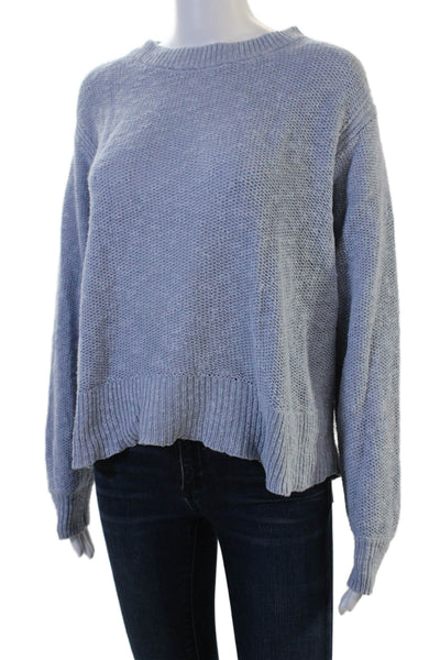 Everlane Women Pullover Sweater Light Blue Cotton Size M