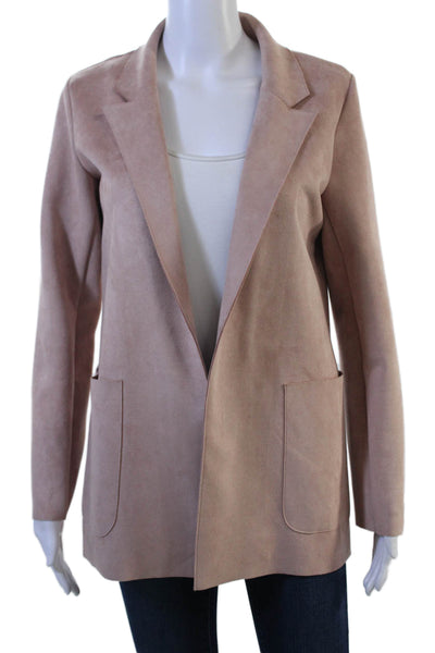 Zara Women Classic Beige Collared Long Sleeve Blazer Size XS