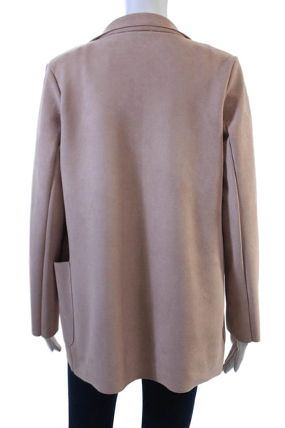 Zara Women Classic Beige Collared Long Sleeve Blazer Size XS