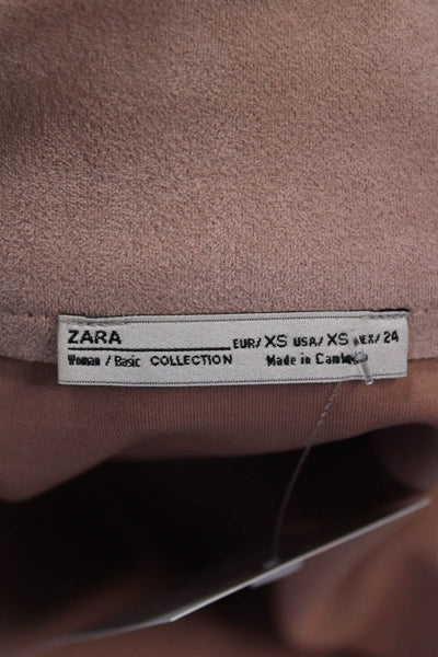 Zara Women Classic Beige Collared Long Sleeve Blazer Size XS