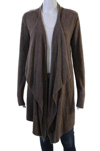 Barefoot Dreams® Unisex Cardigan Sweater Brown Bamboo Rayon Bohemian Size S
