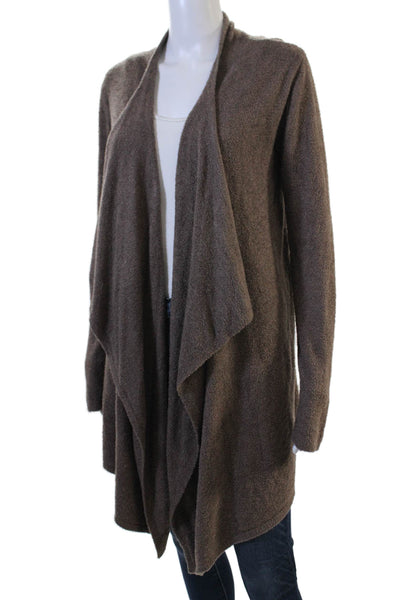 Barefoot Dreams® Unisex Cardigan Sweater Brown Bamboo Rayon Bohemian Size S
