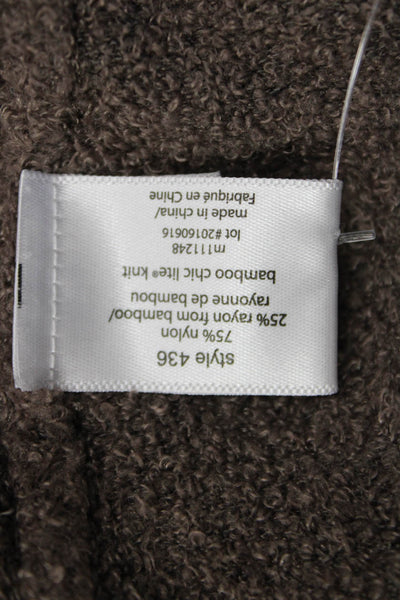 Barefoot Dreams® Unisex Cardigan Sweater Brown Bamboo Rayon Bohemian Size S