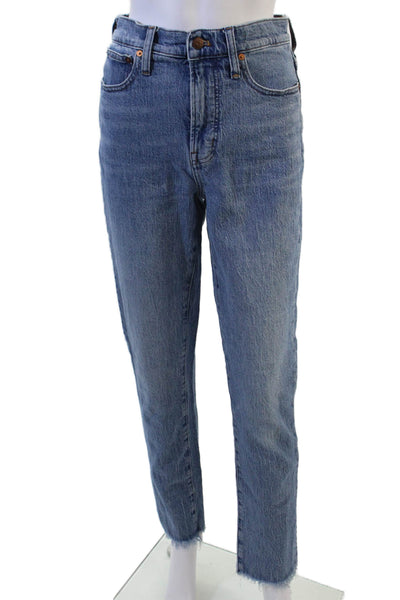 Madewell Womens Cropped Straight Blue Jeans Size 26