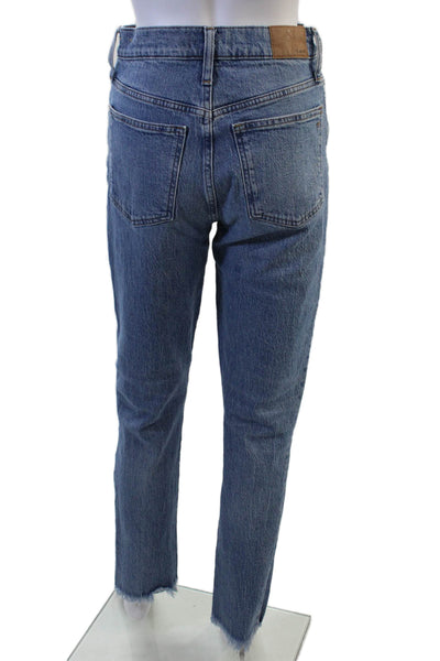 Madewell Womens Cropped Straight Blue Jeans Size 26