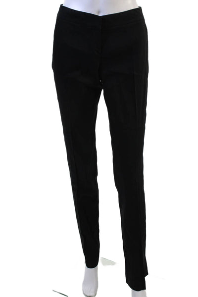 Elie Tahari Women Dress Pants Black Linen Blend Hook & Eye Size 2