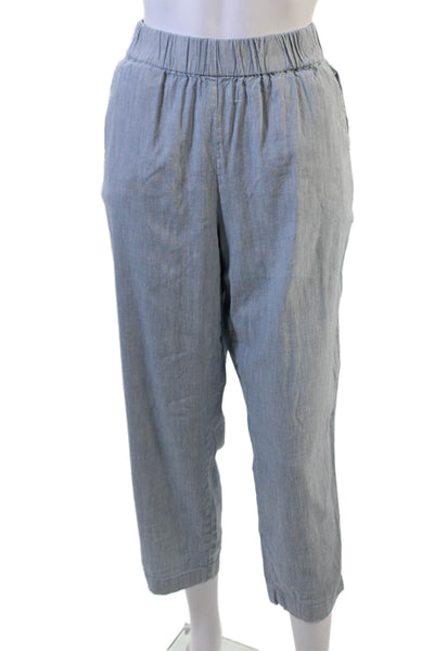 Lou & Grey Women Cropped Capri Pants Gray Size M