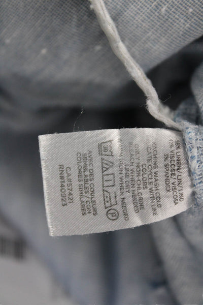 Lou & Grey Women Cropped Capri Pants Gray Size M