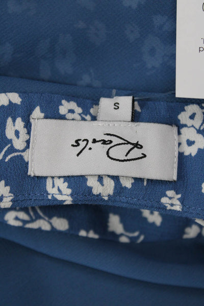 Rails Womens A-Line Floral Rayon Skirt Knee-Length Blue Size S Petite