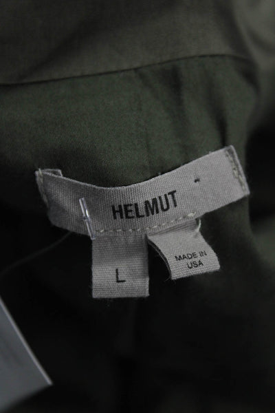 Helmut Women Biker Motorcycle Jacket Green Cotton Blend Long Sleeve Size L