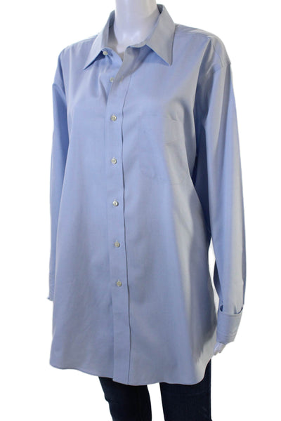 Brooks Brothers Mens Cotton Light Blue Point Spread Collar Dress Shirt Size XL