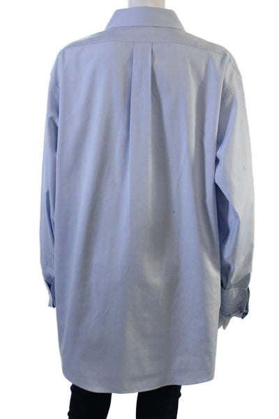 Brooks Brothers Mens Cotton Light Blue Point Spread Collar Dress Shirt Size XL