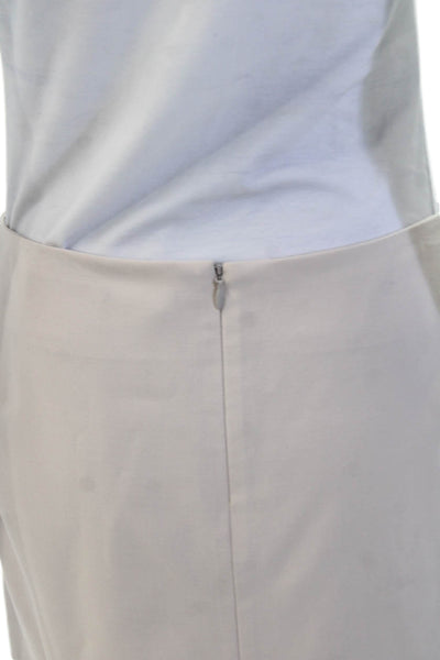 Theory Women Straight & Pencil Skirt Beige Knee Length Size 4